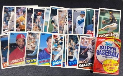 Vintage 1985 Topps Baseball Super Size Giant Cart Set - Complete 60 Card Set - All Stars