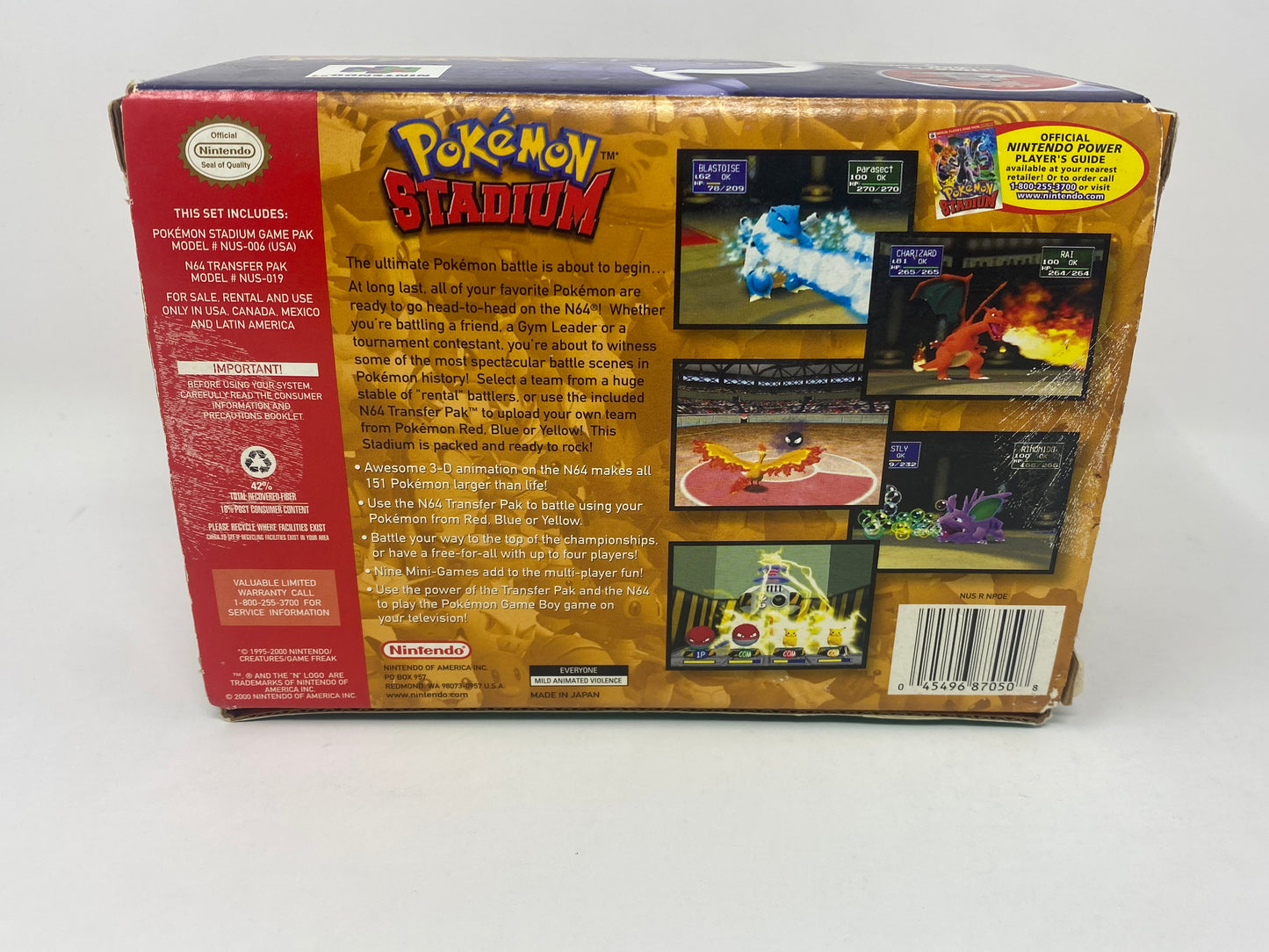 N64 Nintendo 64 - Pokémon Stadium - CIB w/ Rare Inserts