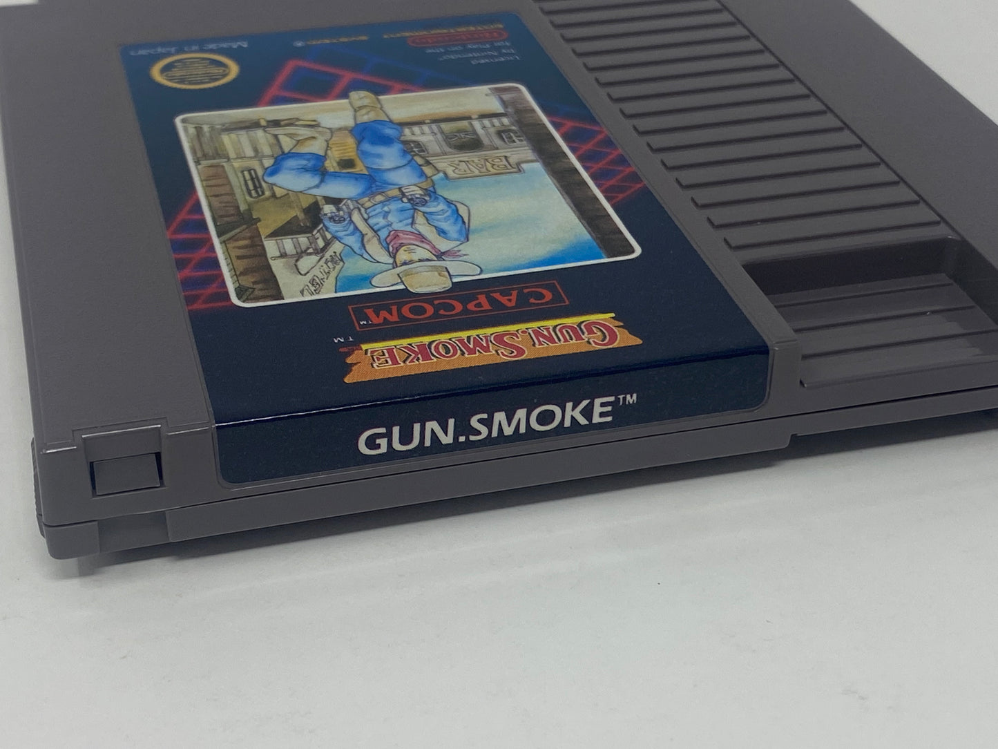NES Nintendo - Gun.Smoke - Bar Box Variant - CIB Complete in Box w/ Instructions