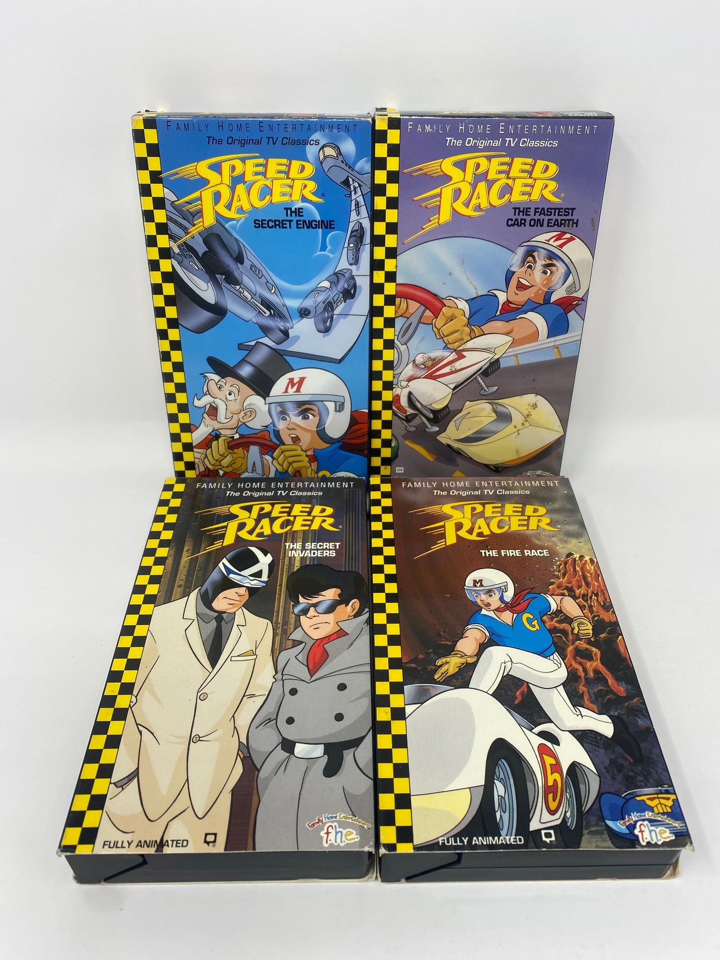 Vintage Speed Racer Animated Series / Cartoon VHS Lot - 4 Volumes (1995)