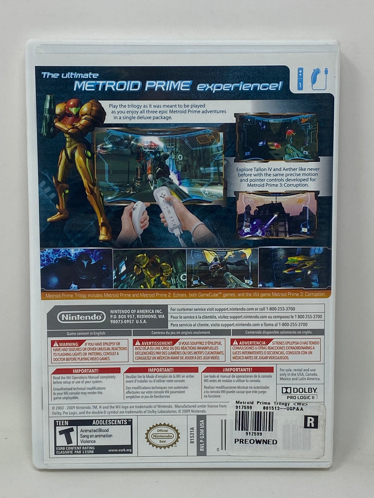 Nintendo Wii - Metroid Prime Trilogy