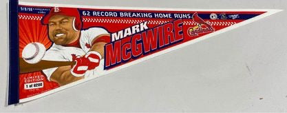 Vintage New 1998 Wincraft Sports Mark McGwire 62 Home Run Record - St Louis Cardinals