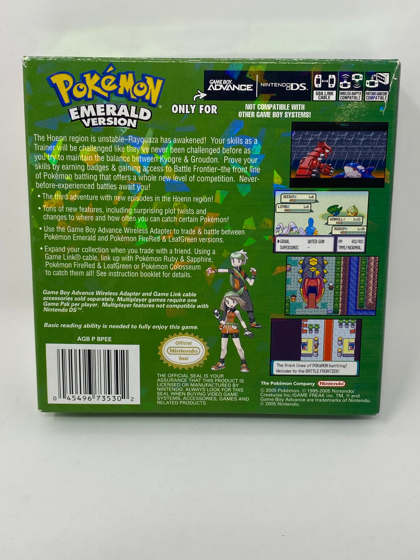 Nintendo Game Boy Advance GBA - Pokémon Emerald Version - CIB Complete in Box