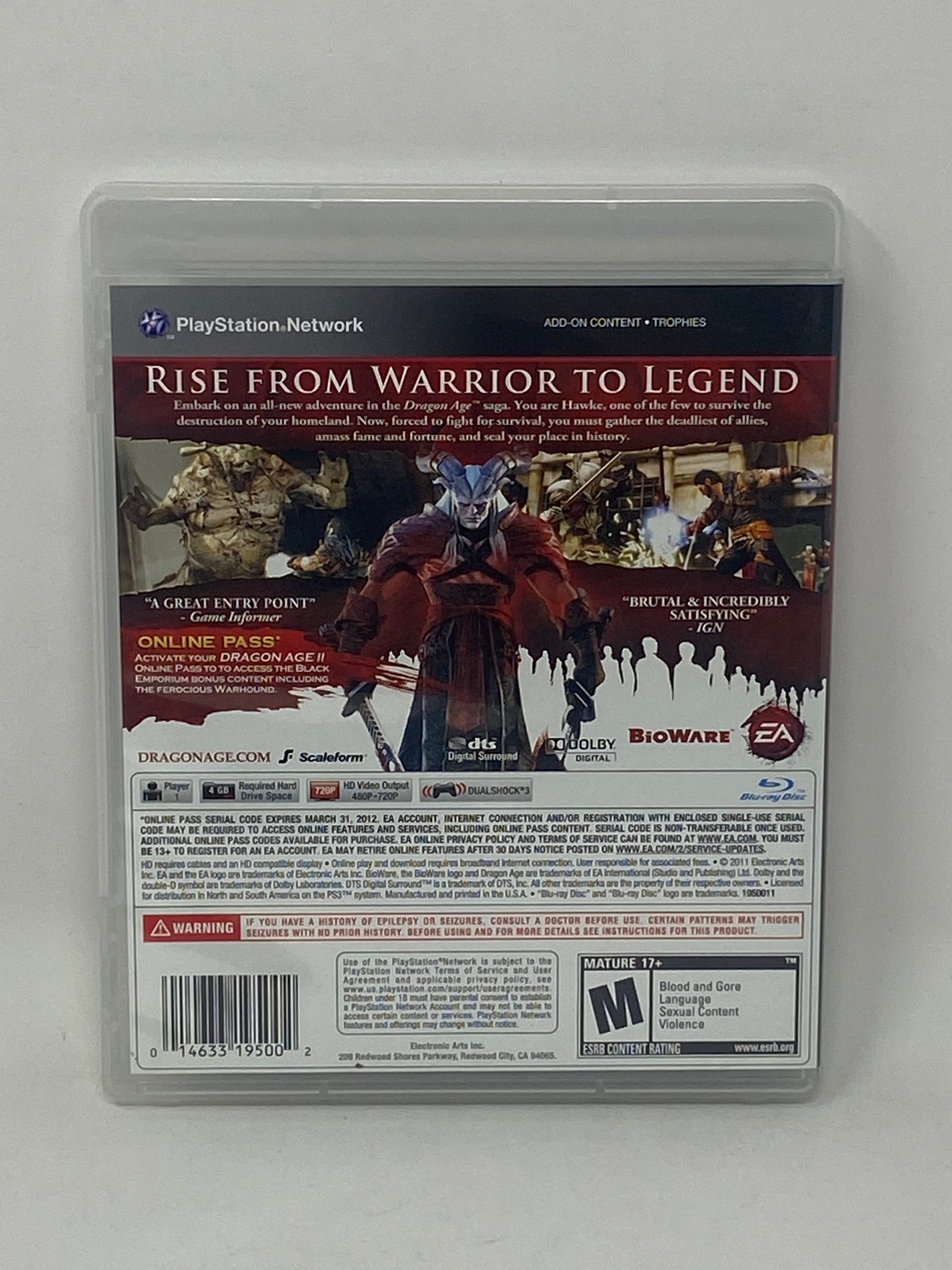 Sony PlayStation 3 PS3 Dragon Age II 2