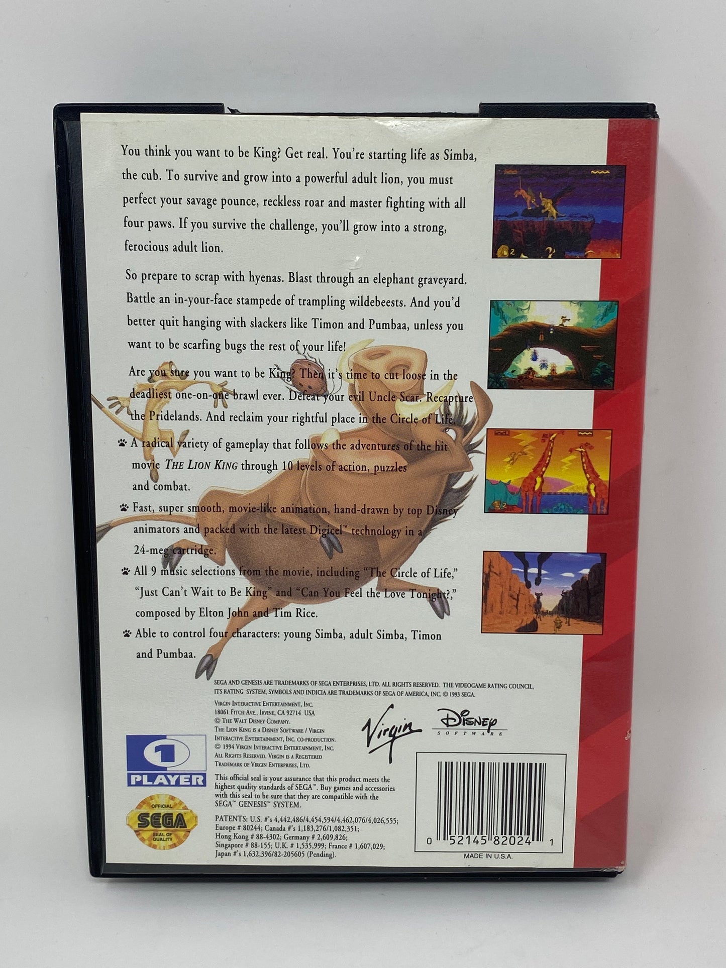 Sega Genesis - The Lion King - CIB Complete