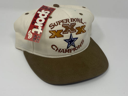 NWT Vintage 1996 Dallas Cowboys Super Bowl XXX Champions Hat - AJD SnapBack Hat - USA