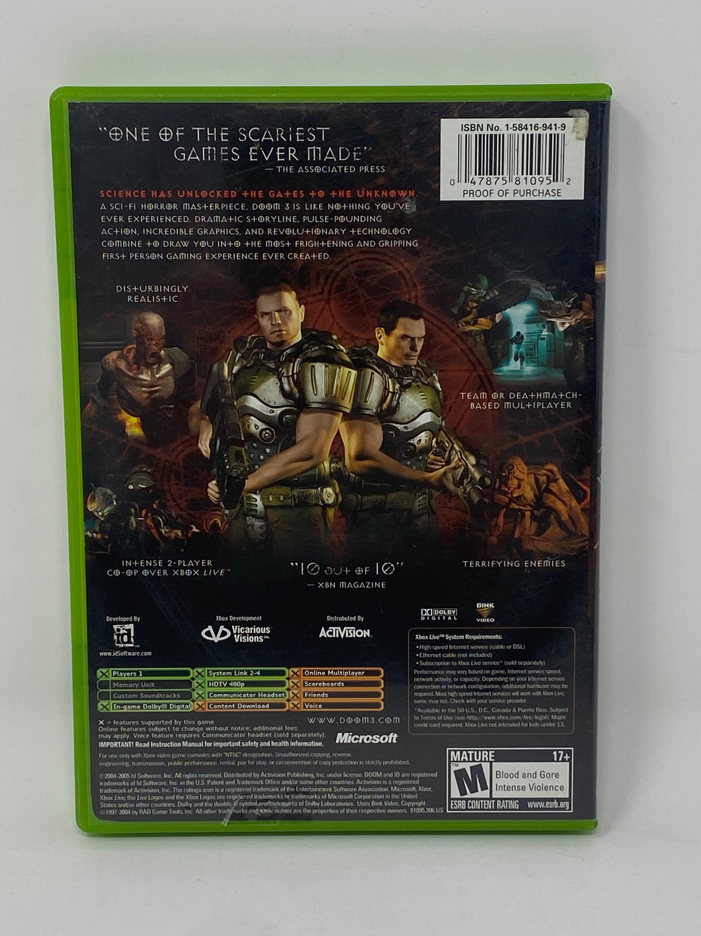 Xbox - Doom 3 - Complete