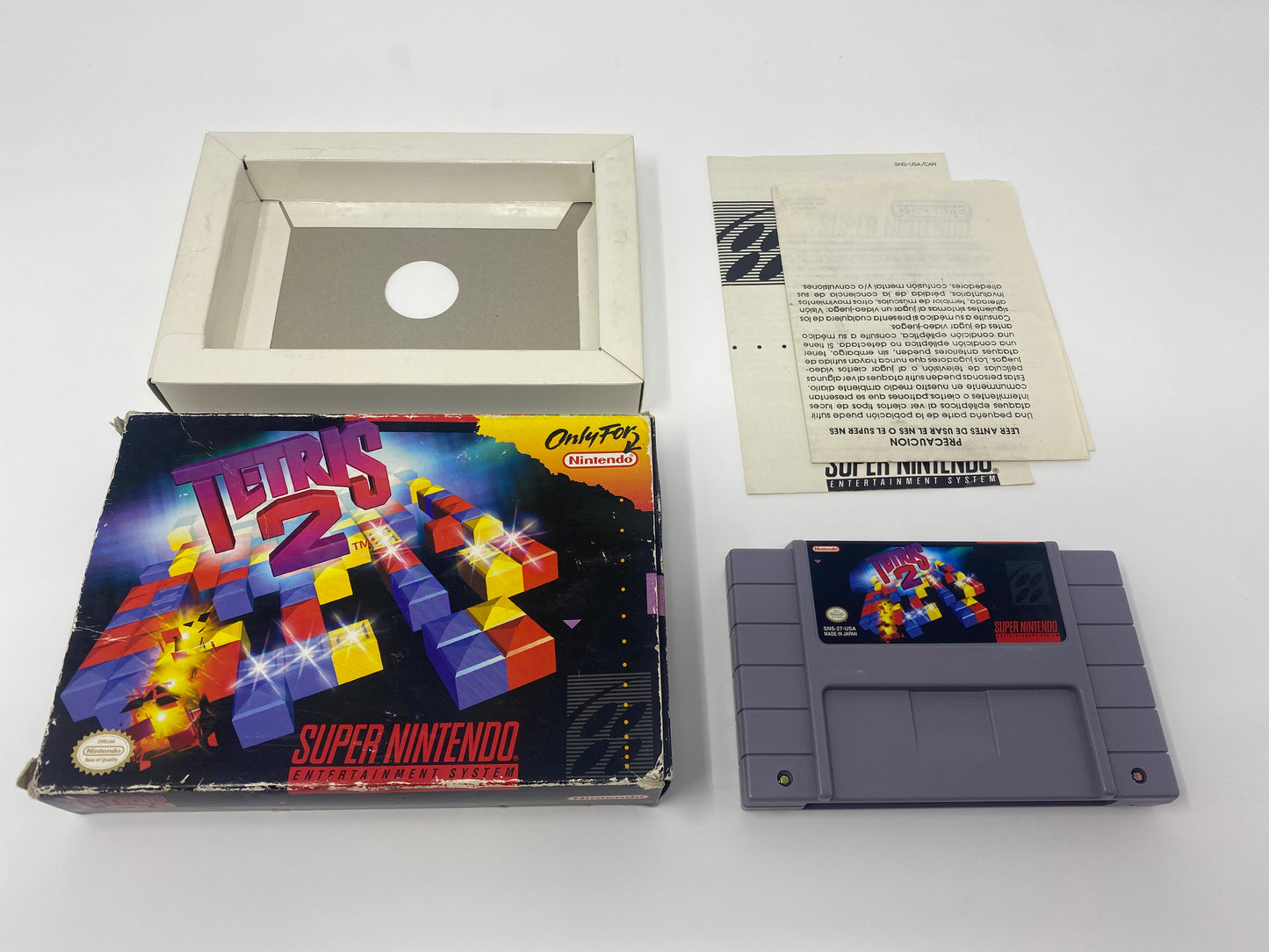 SNES Super Nintendo - Tetris 2 in Box