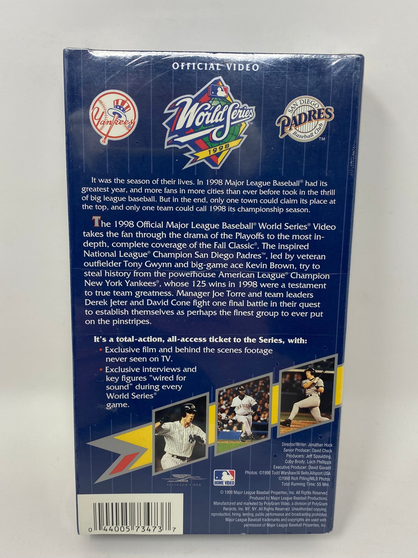 Brand New/Sealed - Official 1998 New York Yankees vs San Diego Padres World Series VHS Promo