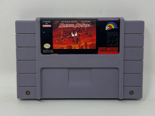 SNES Super Nintendo - Spider-Man Maximum Carnage (Gray Cart)