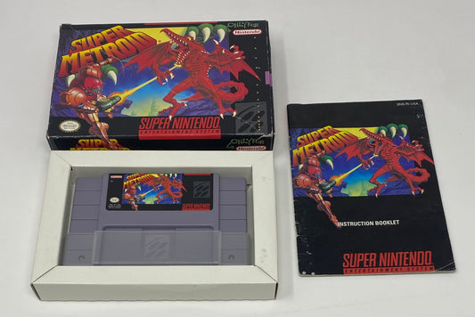 SNES Super Nintendo - Super Metroid - CIB Complete in Box