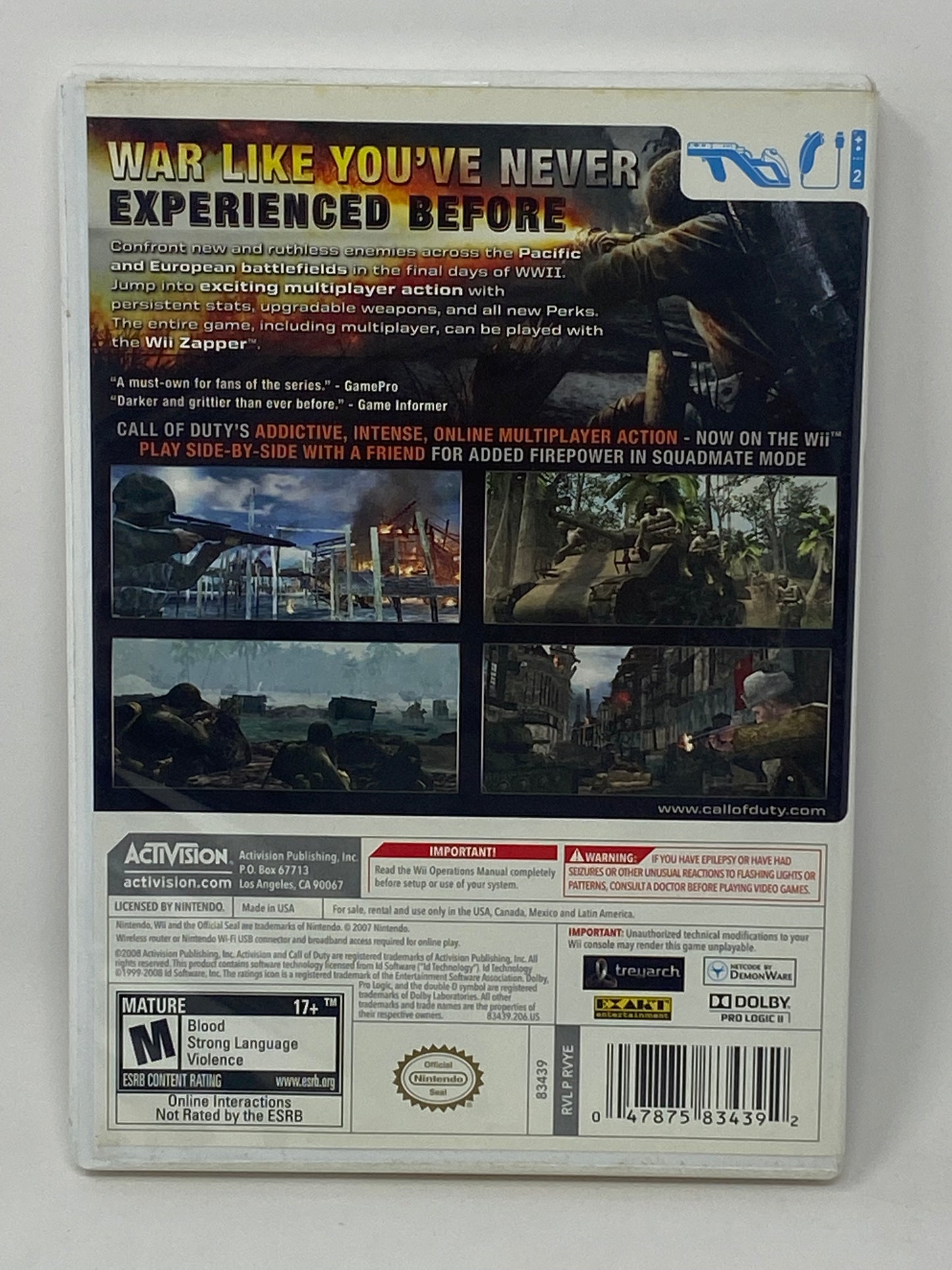 Nintendo Wii - Call of Duty World at War