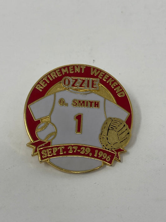 St Louis Cardinals Ozzie Smith Retirement Weekend Collectors Pin - September 27-29 1996 RARE