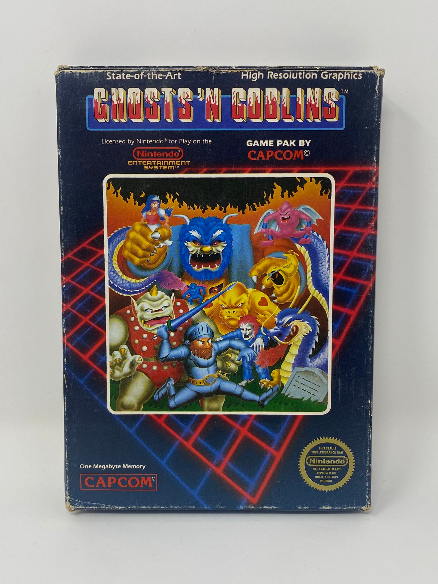 NES Nintendo - Ghosts n Goblins 5 Screw - CIB Complete in HangTab Box w/ Everything