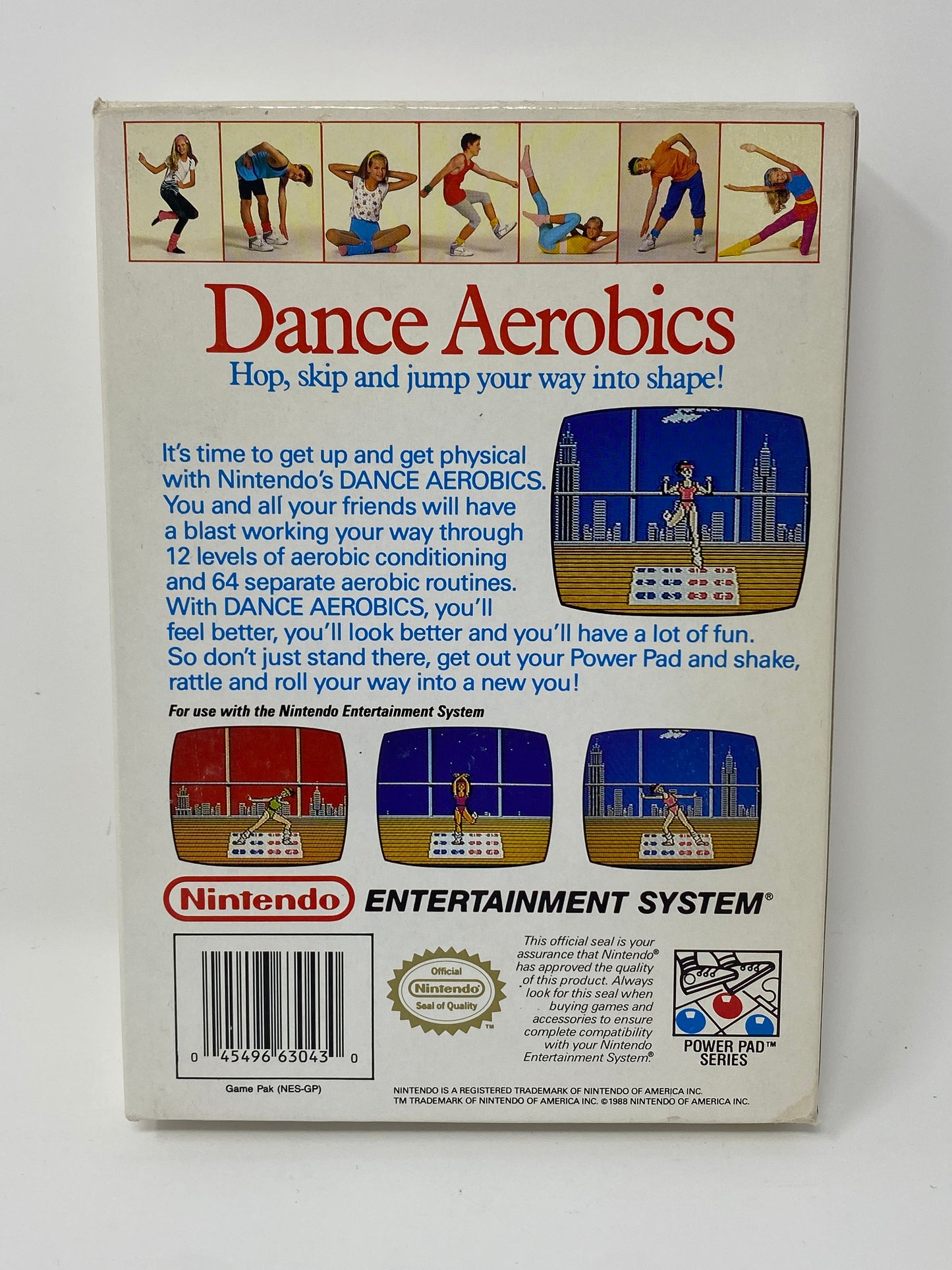 NES Nintendo - Dance Aerobics PowerPad Game - CIB Complete in Box