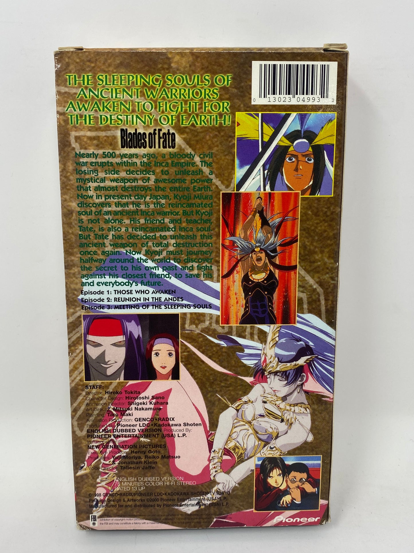 Nazca Volume 1 Blades of Fate - Anime VHS (2000)