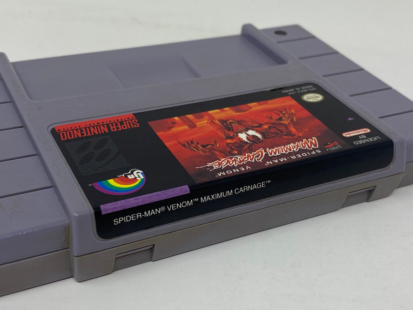 SNES Super Nintendo - Spider-Man Maximum Carnage (Gray Cart)