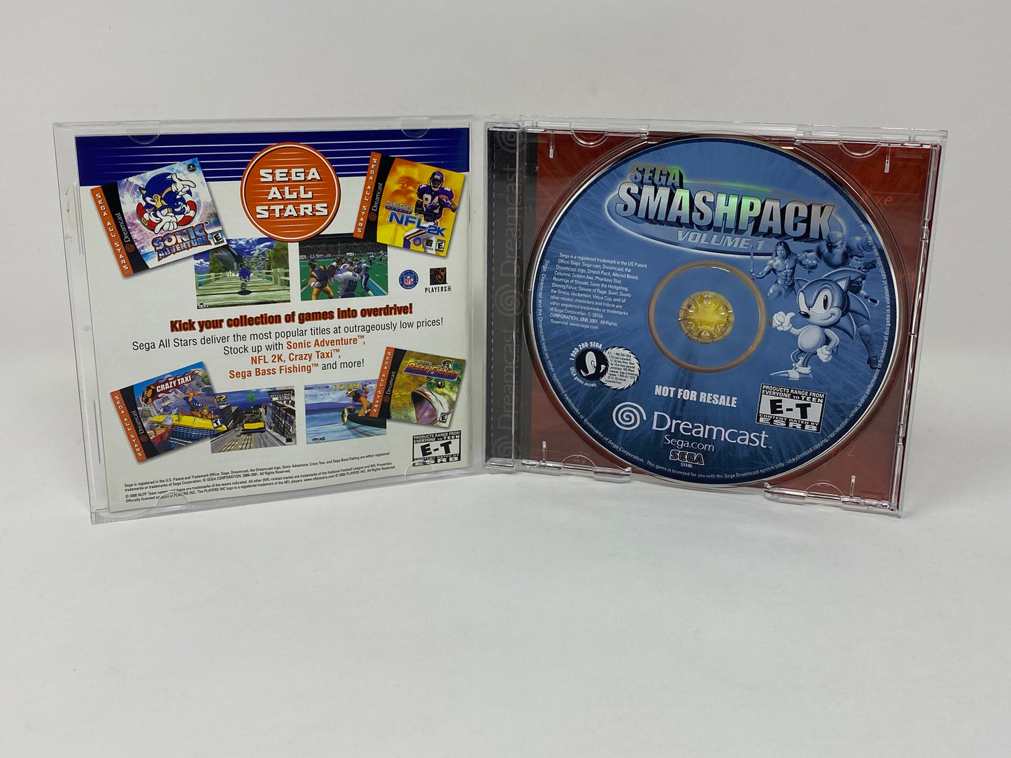 Sega Dreamcast - Sega Smash Pack Volume 1 - Not For Resale Variant