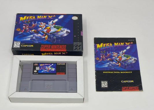 SNES Super Nintendo - Mega Man X2 - CIB Complete in Box